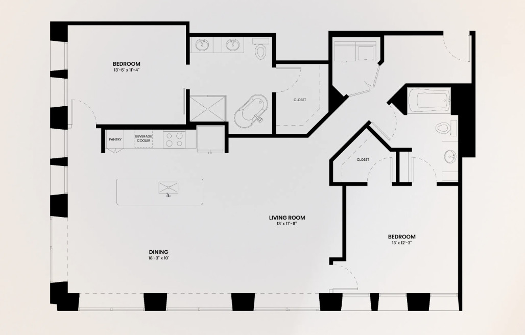 Houston Apartment - Floor Plan